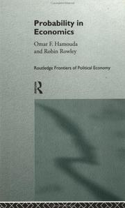 Cover of: Probability and economics by O. F. Hamouda