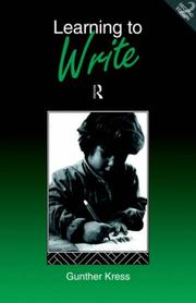 Cover of: Learning to write by Gunther R. Kress