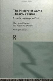 Cover of: A history of game theory by Mary Ann Dimand