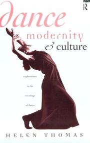 Cover of: Dance, modernity, and culture