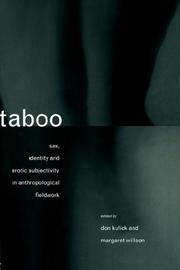 Cover of: Taboo by Don Kulick