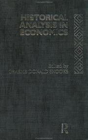 Cover of: Historical analysis in economics