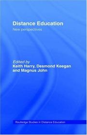 Cover of: Distance education by edited by Keith Harry, Magnus John, and Desmond Keegan.