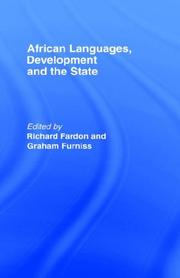 Cover of: African languages, development and the state by edited by Richard Fardon and Graham Furniss.