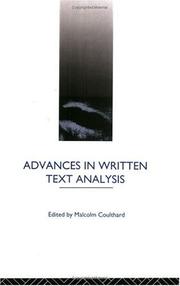 Cover of: Advances in written text analysis