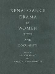 Cover of: Renaissance Drama by Women: Texts and Documents
