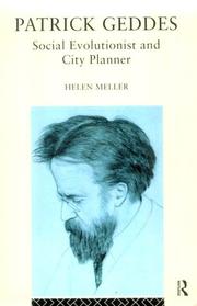 Cover of: Patrick Geddes by Helen Meller