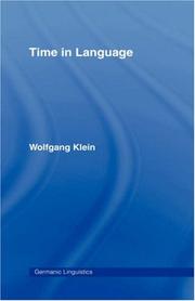 Time in language by Klein, Wolfgang