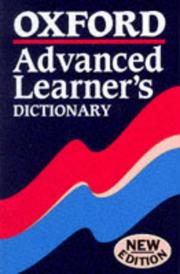 Oxford Advanced Learner's Dictionary of Current English by Albert Sydney Hornby, A. S. Hornby, A. P. Cowie
