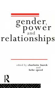 Cover of: Gender, power and relationships