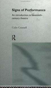 Cover of: Signs of performance: an introduction to twentieth-century theatre