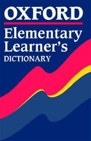 Cover of: Oxford Elementary Learner's Dictionary by Angela Crawley
