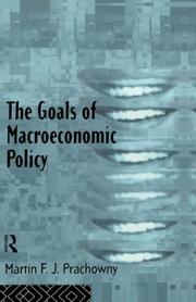 Cover of: The goals of macroeconomic policy