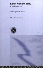 Cover of: Early Modern Italy: A Social History (Social History of Europe (Routledge (Firm)).)