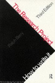 Cover of: The research project: how to write it