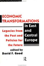 Cover of: Economic Transformation in East and Central Europe | David F. Good
