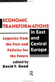 Cover of: Economic transformations in East and Central Europe by edited by David F. Good.