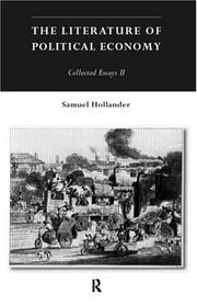 Cover of: The literature of political economy by Samuel Hollander