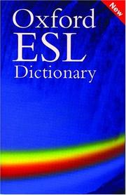 Cover of: The Oxford ESL dictionary
