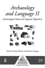 Cover of: Archaeology and Language II by Roger Blench