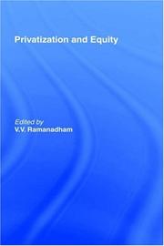 Cover of: Privatization and equity by edited by V.V. Ramanadham.