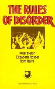 Cover of: The Rules of Disorder (Social Worlds of Childhood)