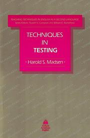 Techniques in testing by Harold S. Madsen