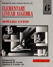 Cover of: Elementary linear algebra: student solutions manual