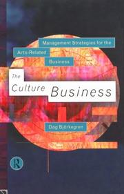 Cover of: The Culture Business by Dag Bjorkegren