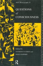 Cover of: Questions of consciousness