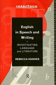 Cover of: English in speech and writing: investigating language and literature