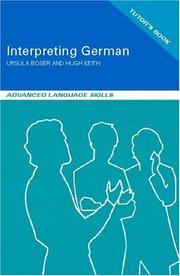Cover of: Interpreting German by Ursula Böser