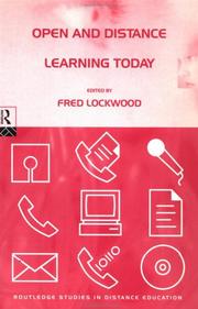 Cover of: Open and Distance Learning Today (Routledge Studies in Distance Education) by Fred Lockwood