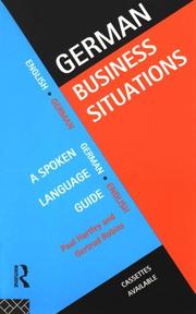 Cover of: German business situations by Paul Hartley