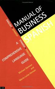 Cover of: Manual of business Spanish by Gorman, Michael
