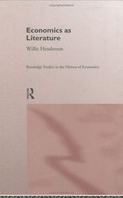 Cover of: Economics as literature