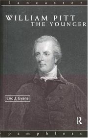 Cover of: William Pitt the Younger by Eric J. Evans