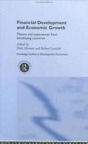 Cover of: Financial development and economic growth by edited by Niels Hermes and Robert Lensink.