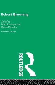 Cover of: Robert Browning: The Critical Heritage by Boyd Litzinger