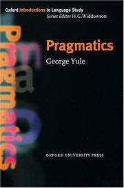 Cover of: Pragmatics (Oxford Introductions to Language Study) by George Yule, H. G. Widdowson