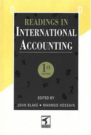 Cover of: Readings in International Accounting