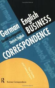 Cover of: German business correspondence