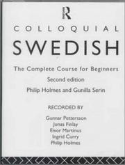 Cover of: Colloquial Swedish: The Complete Course for Beginners (Colloquial)