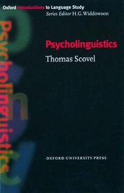 Cover of: Psycholinguistics (Oxford Introductions to Language Study) by Thomas Scovel, Thomas Scovel