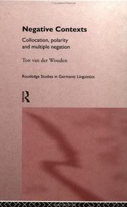 Cover of: Negative contexts: collocation, polarity and multiple negation