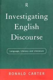 Cover of: Investigating English discourse: language, literacy and literature
