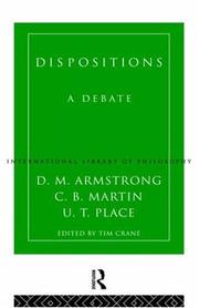 Cover of: Dispositions: a debate