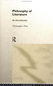 Cover of: Philosophy of literature: an introduction