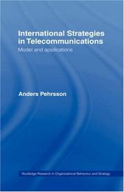 Cover of: International Strategies in Telecommunications by Anders Pehrsson