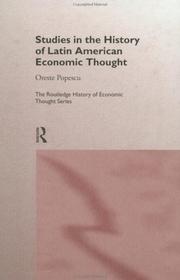 Cover of: Studies in the history of Latin American economic thought